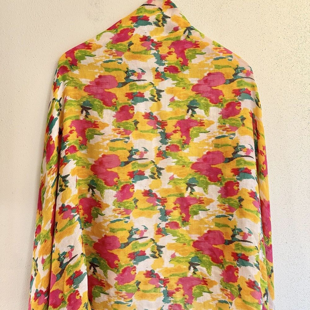 Printed Village Women Pink Scarf One Size - Picture 7 of 8